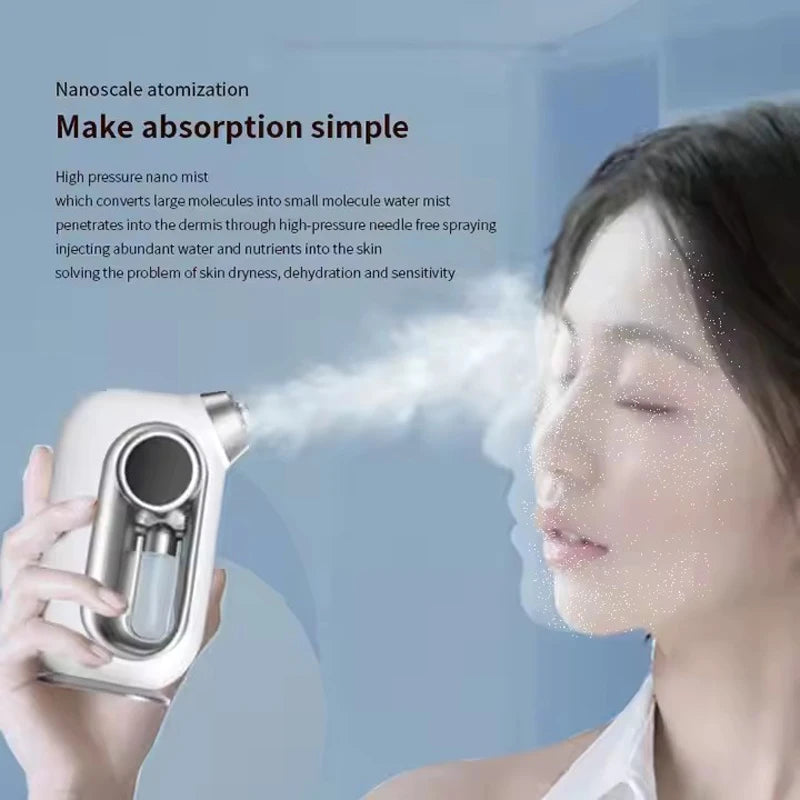 Nano Oxygen Injection Facial Moisturizing Steamer Machine Handheld Spray Gun Beauty Spray Mist Mini Oxygen