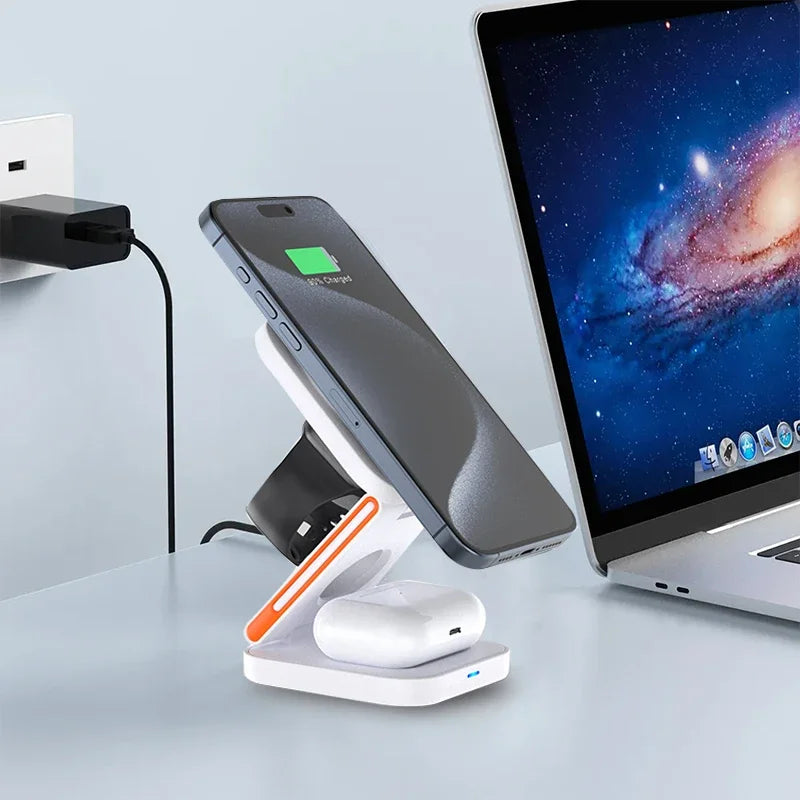 VIKEFON 30W 3 in 1 Foldable Charging Station
