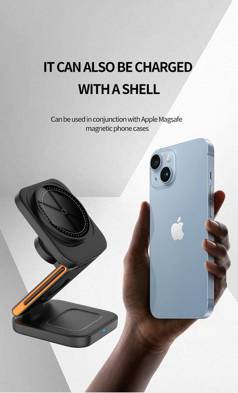 VIKEFON 30W 3 in 1 Foldable Charging Station