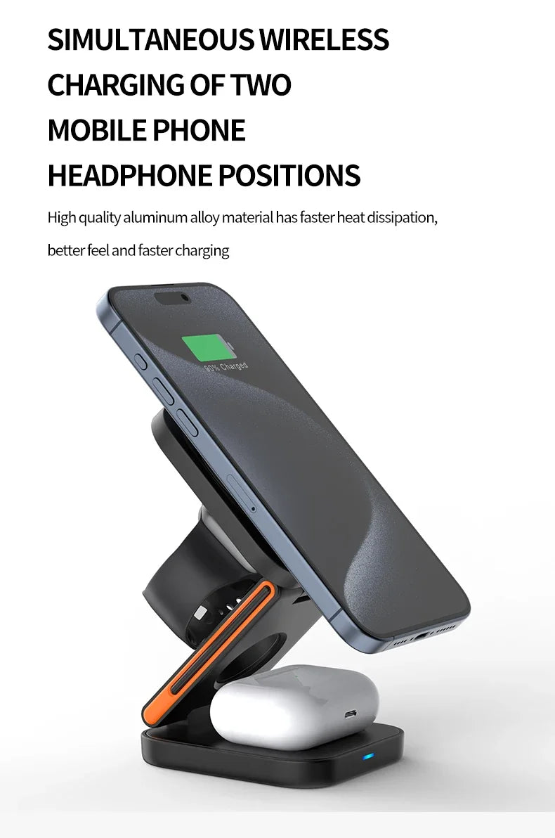 VIKEFON 30W 3 in 1 Foldable Charging Station