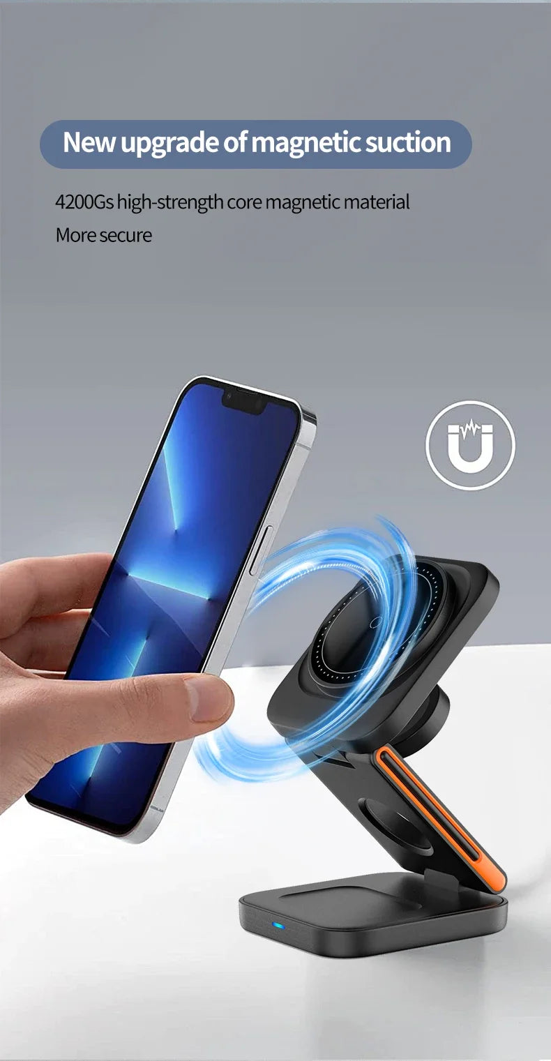 VIKEFON 30W 3 in 1 Foldable Charging Station